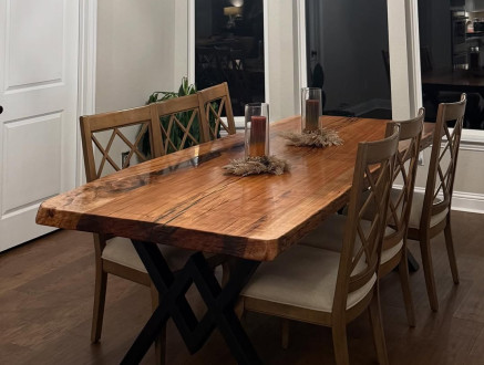 The Soul of Wood – Pecan Live Edge Table BlackHawk