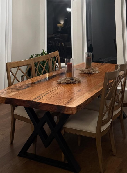 The Soul of Wood – Pecan Live Edge Table BlackHawk